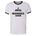 thumbnail image 1 of Proud Marines COUSIN Adult Short Sleeve Ringer T-shirt, 1 of 3