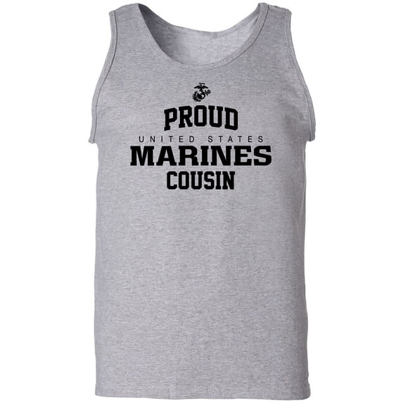Proud Marines COUSIN Adult Tank Top