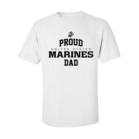 Proud Marines DAD Adult Short Sleeve T-shirt