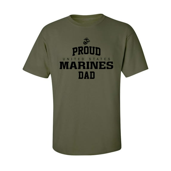 Proud Marines DAD Adult Short Sleeve T-shirt