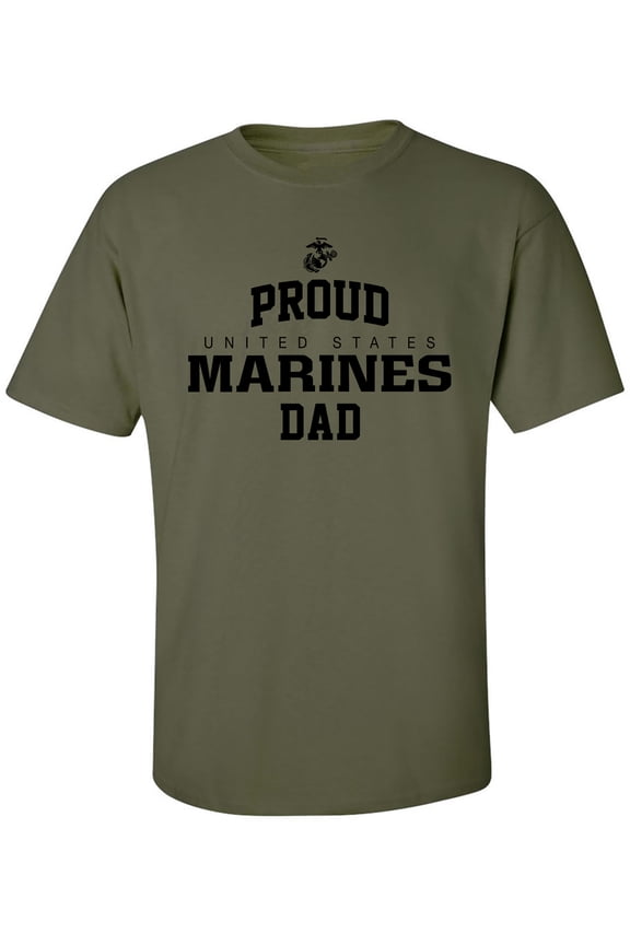 Proud Marines DAD Adult Short Sleeve T-shirt