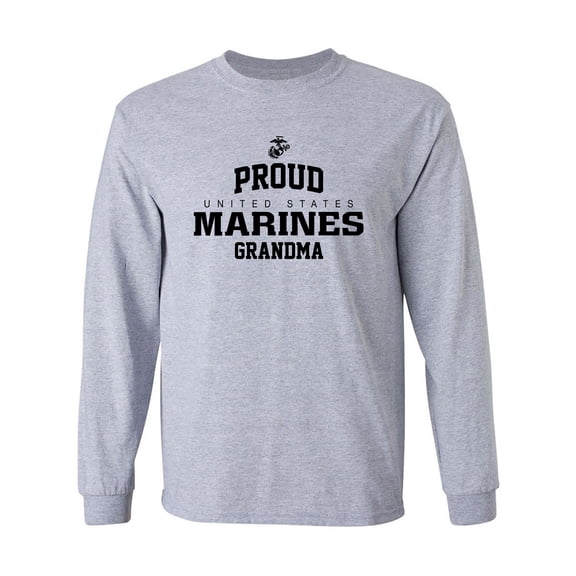 Proud Marines GRANDMA Adult Long Sleeve T-shirt