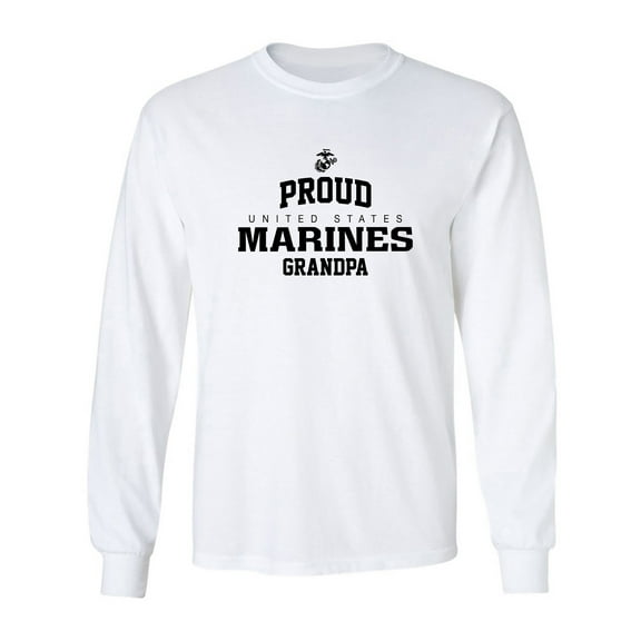 Proud Marines GRANDPA Adult Long Sleeve T-shirt