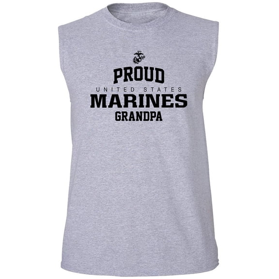 Proud Marines GRANDPA Adult Sleeveless Tee