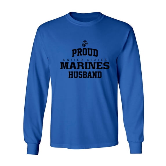 Proud Marines HUSBAND Adult Long Sleeve T-shirt