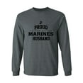 thumbnail image 1 of Proud Marines HUSBAND Adult Long Sleeve T-shirt, 1 of 3