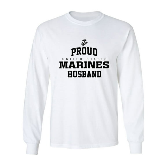 Proud Marines HUSBAND Adult Long Sleeve T-shirt