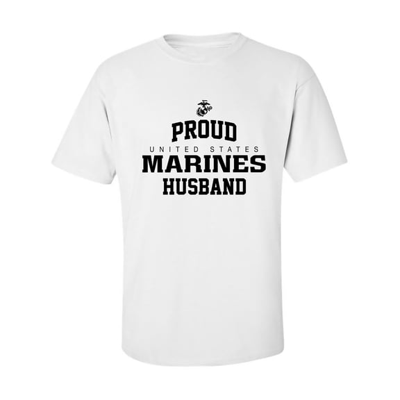 Proud Marines HUSBAND Adult Short Sleeve T-shirt
