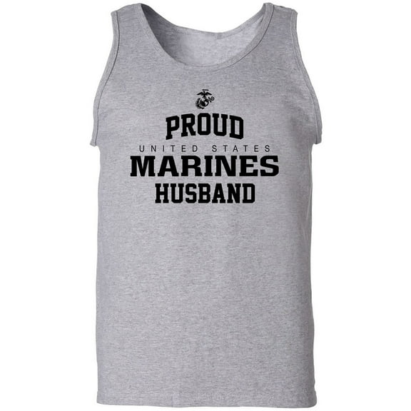 Proud Marines HUSBAND Adult Tank Top