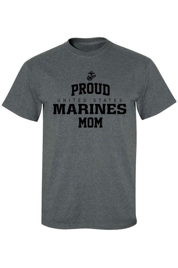 Proud Marines MOM Adult Short Sleeve T-shirt