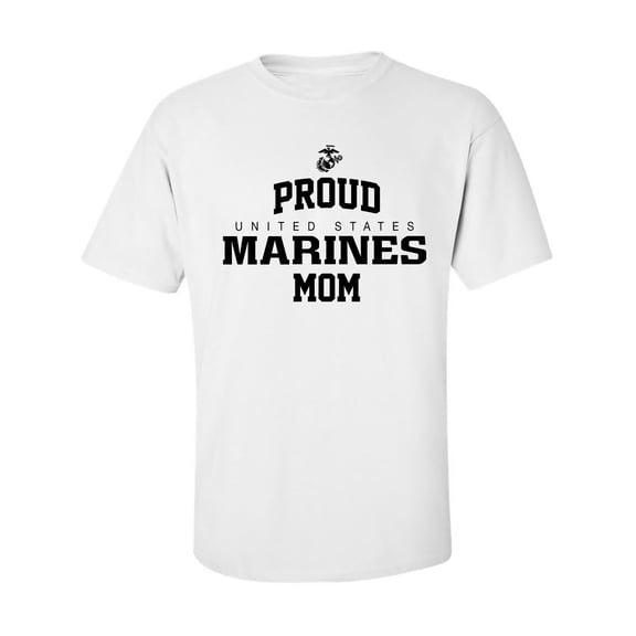 Proud Marines MOM Adult Short Sleeve T-shirt