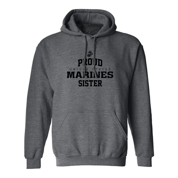 Proud Marines SISTER Adult Hooded Sweatshirt