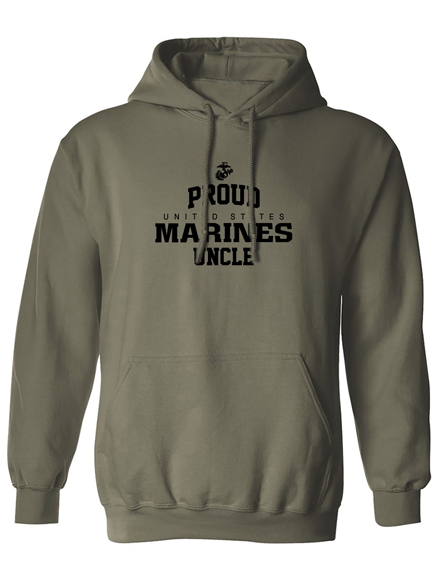 Proud Marines UNCLE Hooded Sweatshirt - Officially Licensed, 50/50 Cotton-Poly Blend, Double-Lined Hood