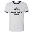 thumbnail image 1 of Proud Marines UNCLE Adult Short Sleeve Ringer T-shirt, 1 of 3