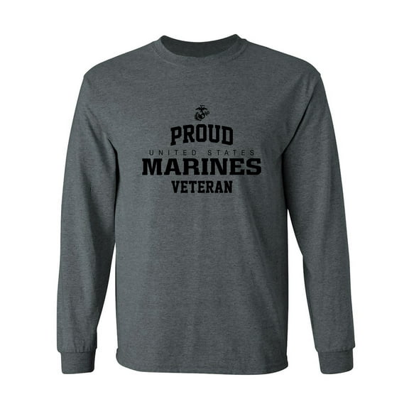 Proud Marines VETERAN Adult Long Sleeve T-shirt