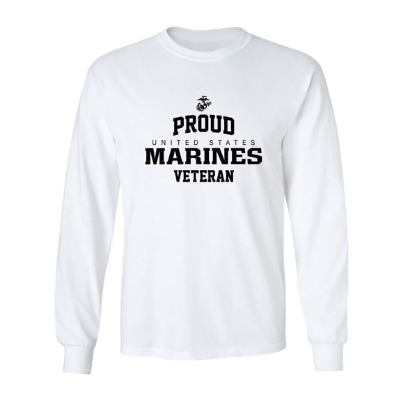 Proud Marines VETERAN Adult Long Sleeve T-shirt