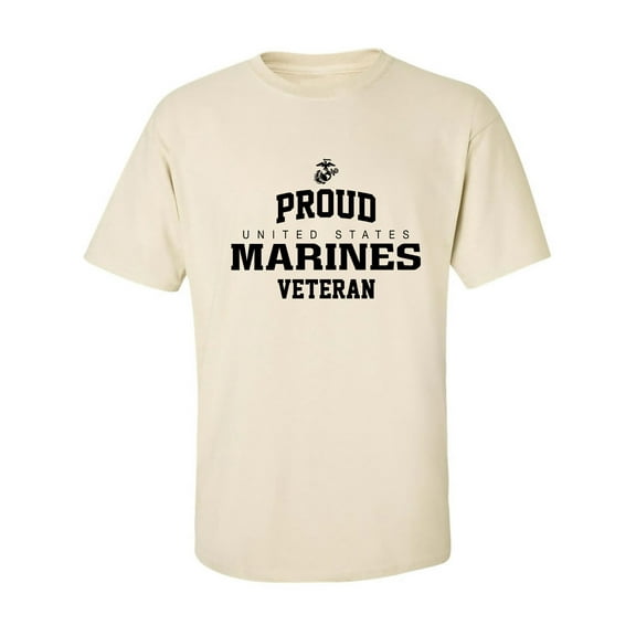 Proud Marines VETERAN Adult Short Sleeve T-shirt