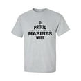 thumbnail image 1 of Proud Marines WIFE Adult Short Sleeve T-shirt, 1 of 4
