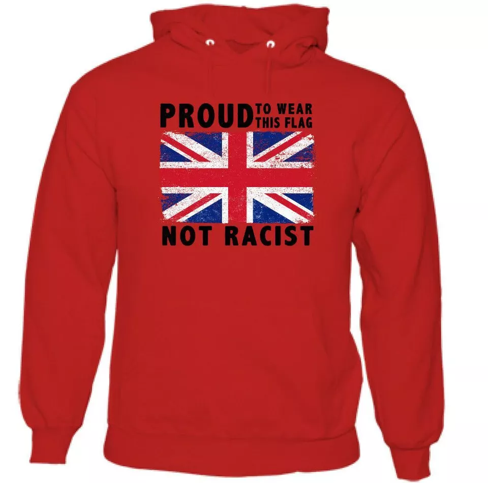 Proud Mens Union Jack Flag Hoodie Immigration Football Rugby St