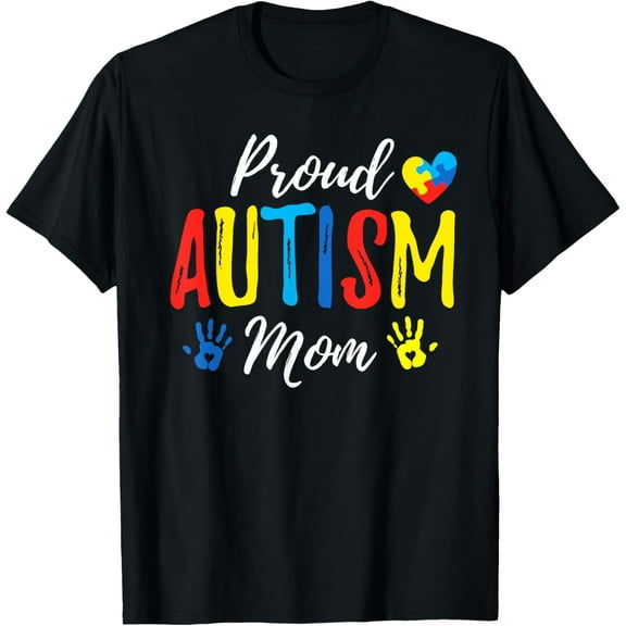Proud Mom Autism Awareness Family Matching Shirt T-Shirt