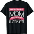 thumbnail image 1 of Proud Mom Awesome Flute Player Marching Band T-Shirt T-Shirt men and women can wear,black,white,creative gift, 1 of 4