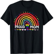 Proud Mom LGBT-Q Flag Rainbow Gay Pride Month For Mothers T-Shirt