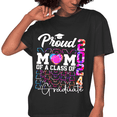 thumbnail image 1 of Proud Mom Of A Class Of 2024 Graduate Senior 24 Graduation Fashion Casual Short Sleeve Gift T-Shirt Black XX-Large, 1 of 3