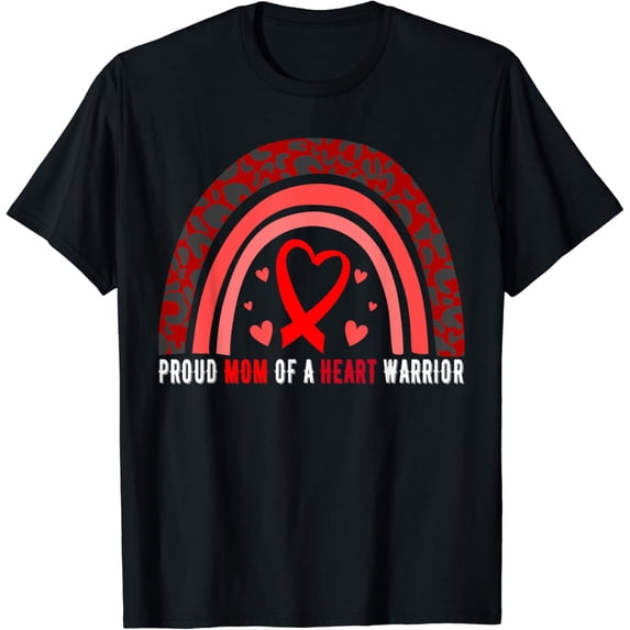 Proud Mom Of A Heart Warrior CHD Awareness T-Shirt