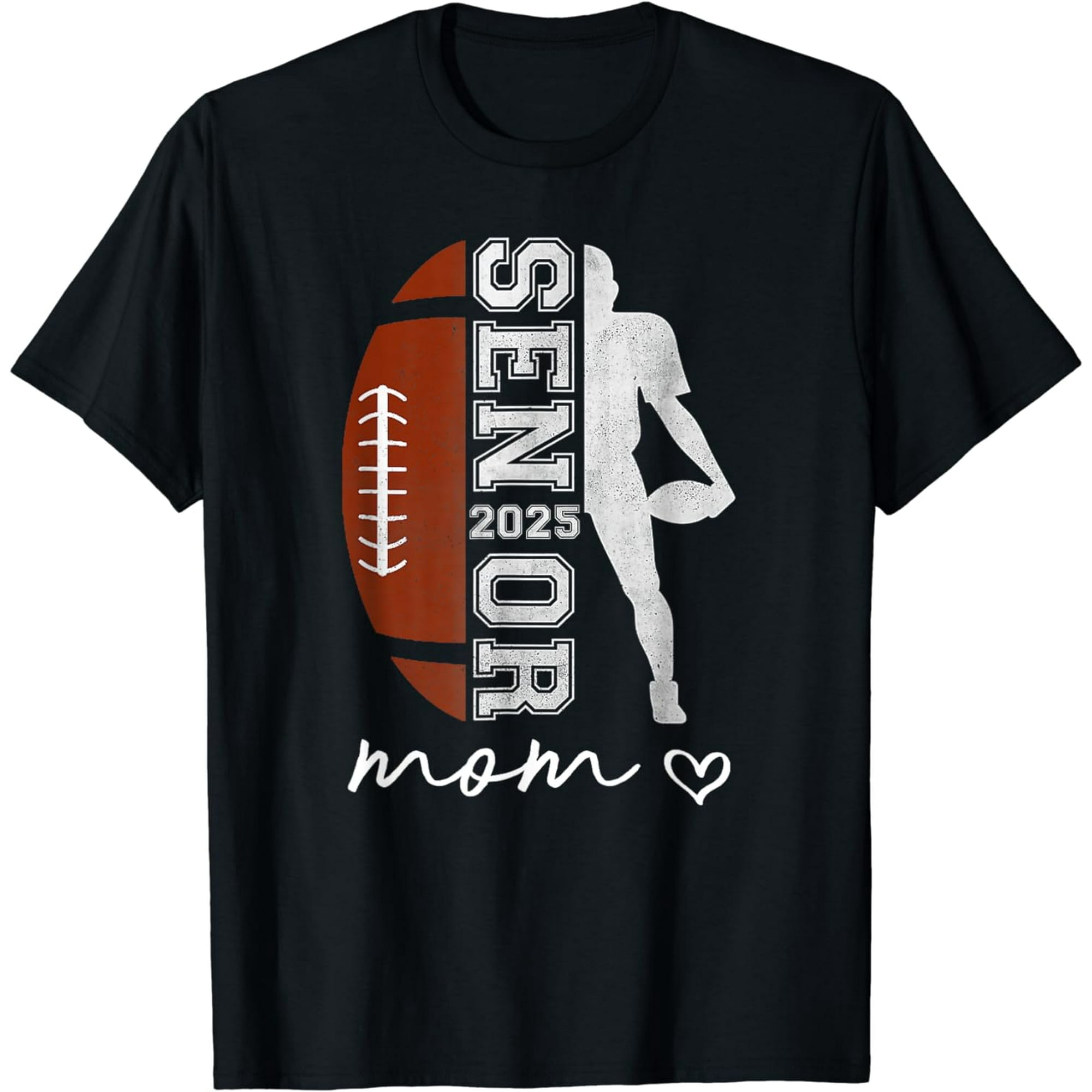 Proud Mom Senior 2025 Football Cute Heart Class of 2025 Grad pure