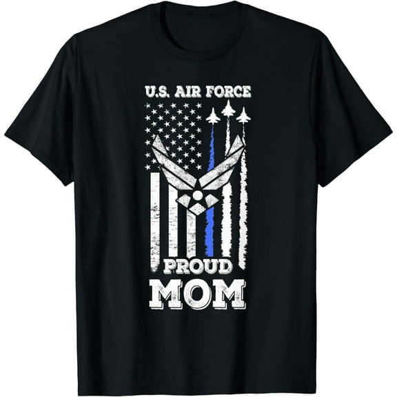 Proud Mom U.S. Air Force Stars Air Force Family T-Shirt