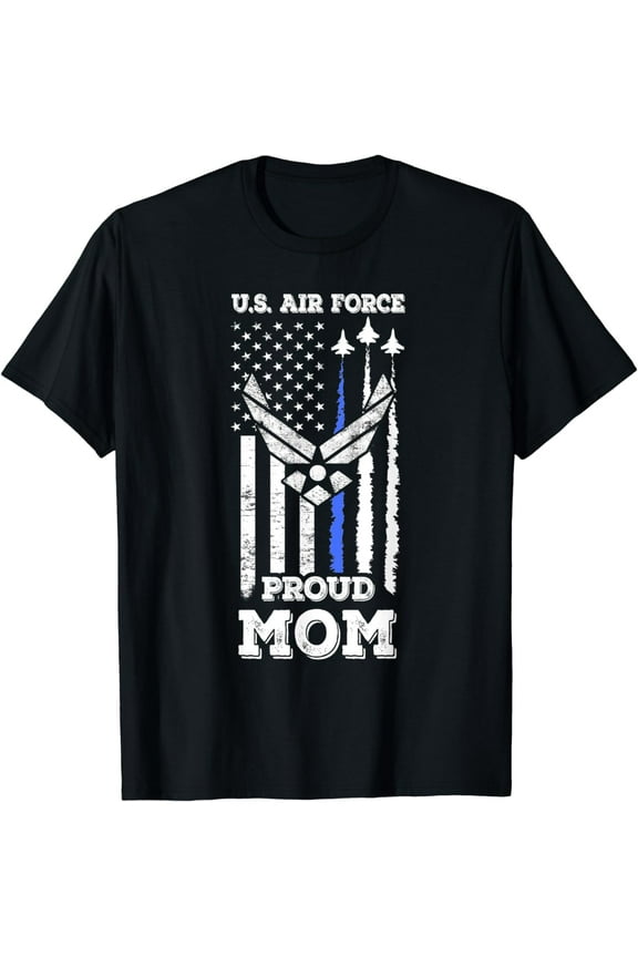 Proud Mom U.S. Air Force Stars Air Force Family T-Shirt