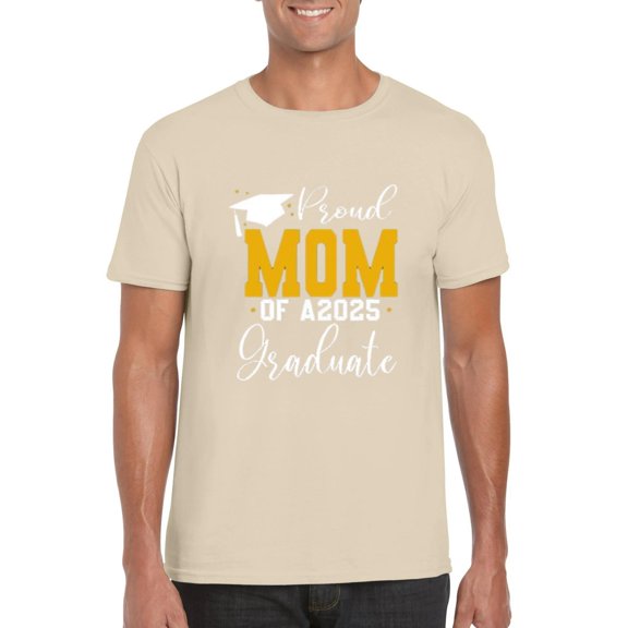 Proud Mom of 2025 Graduate Senior Family Celebration Gift T-Shirt, for men & women, up to size 5XL