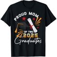 thumbnail image 1 of Proud Mom of Two 2025 Graduates Twin Senior Graduation T-Shirt, 1 of 4