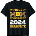 thumbnail image 1 of Proud Mom of a Class 2024 Senior Graduate Sunflower Leopard T-Shirt, 1 of 4