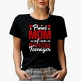 thumbnail image 1 of Proud Mom of an Official Teenager, Black T-Shirt, Small, 1 of 5