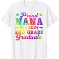 thumbnail image 1 of Proud Nana Of 2024 2nd Grade Graduate Tie Dye Grad Party T-Shirt, 1 of 3