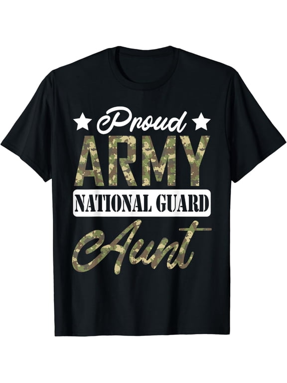 Proud National Guard Aunt Military Family T-Shirt
