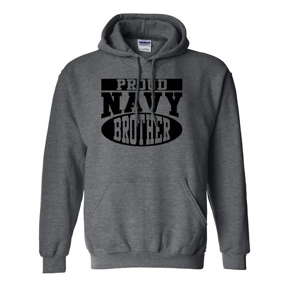 Proud Navy Brother Hooded Sweatshirt