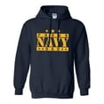 thumbnail image 1 of Proud Navy Dad Hooded Sweatshirt in Navy, 1 of 3