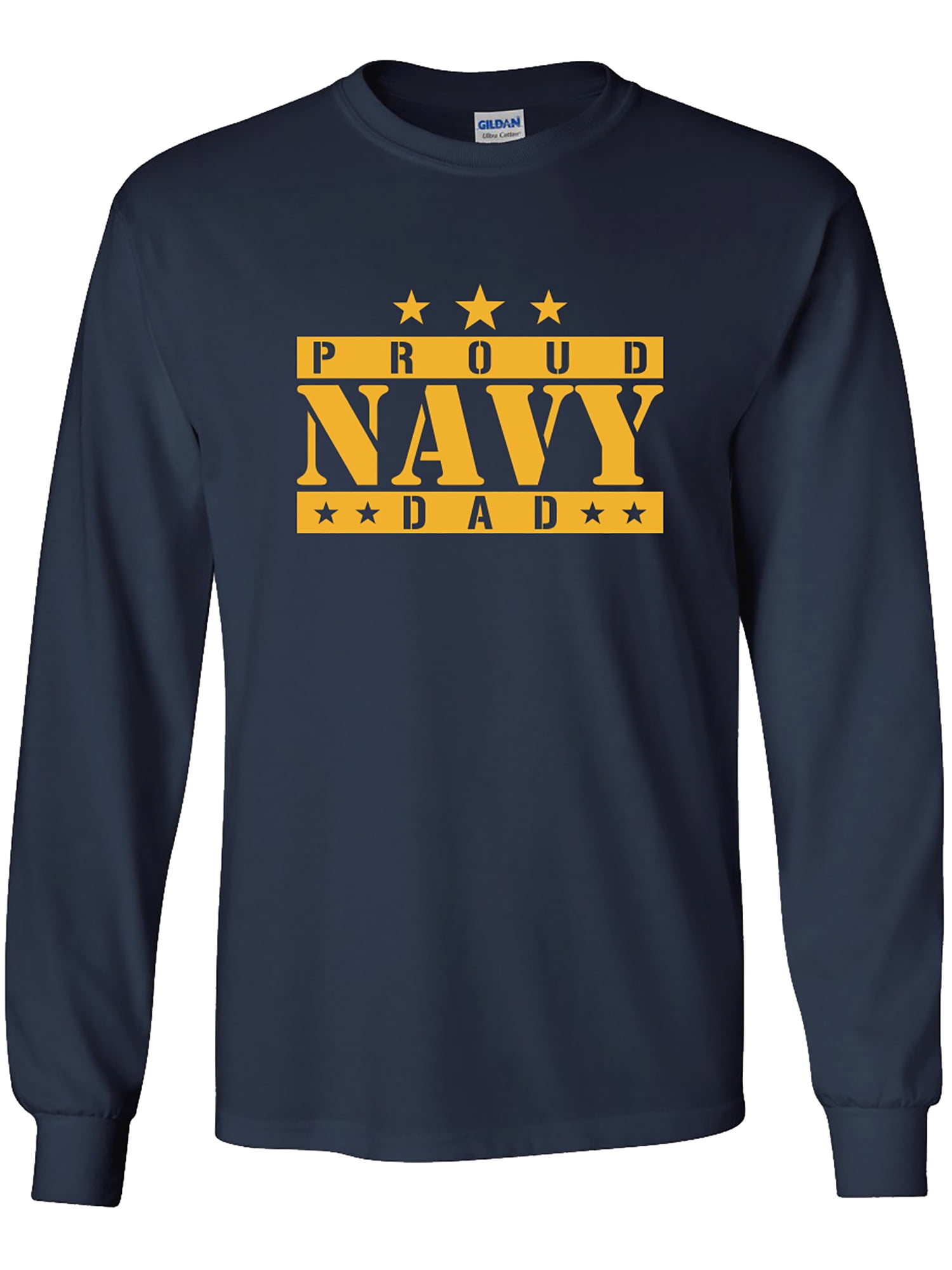 トップス wide dad Dad LONG-SLEEVE T-SHIRTS D.NVY Proud Navy Dad Long Sleeve T-Shirt in Navy - Walmart.com