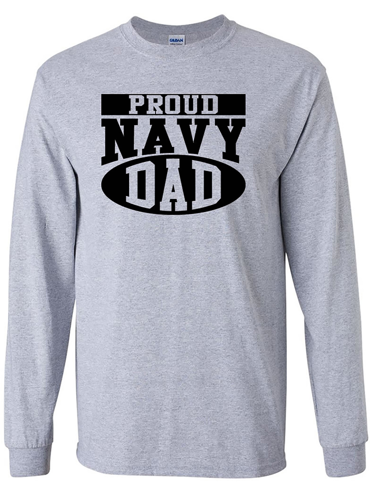 トップス wide dad Dad LONG-SLEEVE T-SHIRTS D.NVY Proud Navy Dad Long Sleeve T-Shirt - Walmart.com