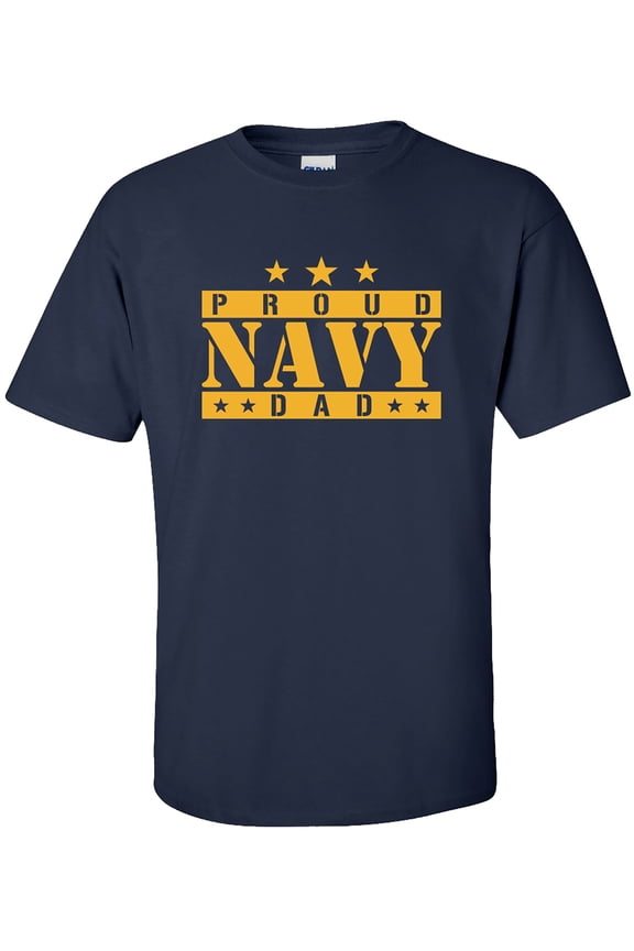 Proud Navy Dad Short Sleeve T-Shirt in Navy