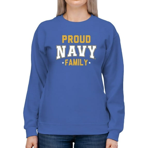 Proud Navy Family Sweatshirt Women -Navy Designs, Female x-Large
