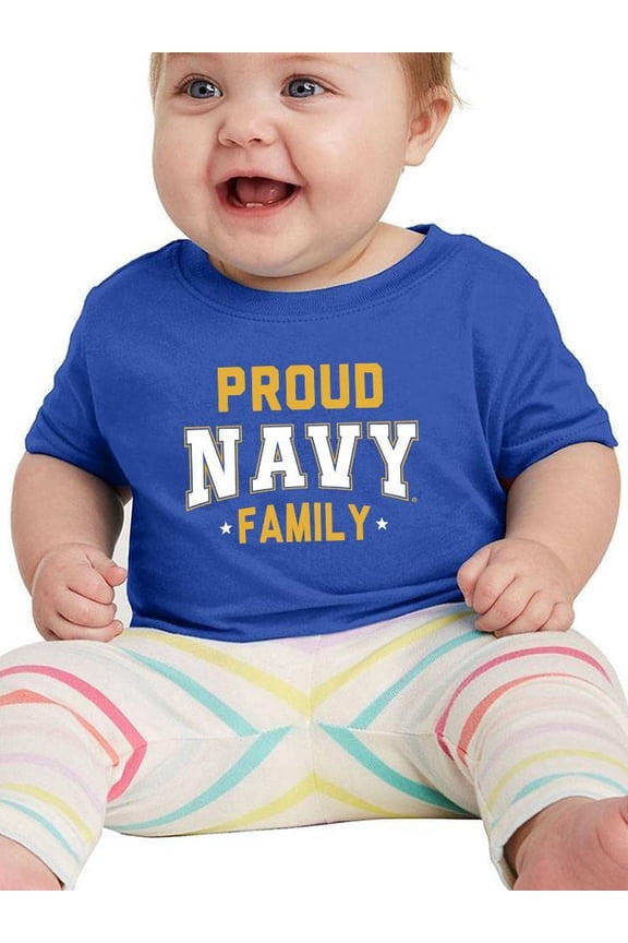 Proud Navy Family T-Shirt Infant -Navy Designs, 18 Months