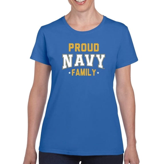 Proud Navy Family T-Shirt Women -Navy Designs, Female 4X-Large