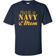 thumbnail image 1 of Proud Navy Mom Short Sleeve T-Shirt in Navy, 1 of 3