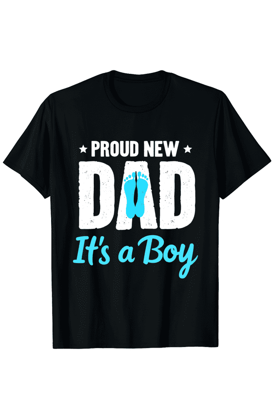 Proud New Dad Its a Boy Mens T-Shirt - Baby Announcement Tee