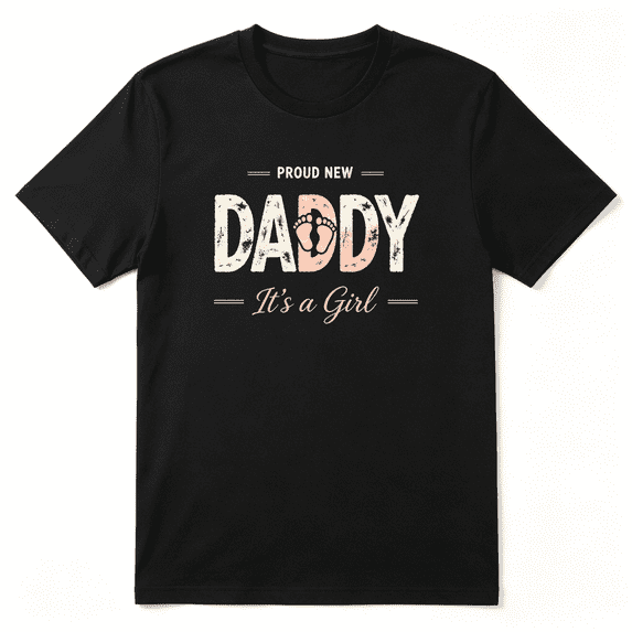Proud New Daddy Celebration Cool Graphic Tee for Men, Dad Father's Day Gift Cotton Short Sleeves T-Shirt