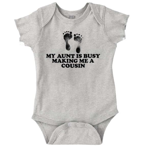 Proud Niece Nephew Excepting Auntie Romper Boys or Girls Infant Baby Brisco Brands 18M