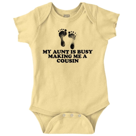 Proud Niece Nephew Excepting Auntie Romper Boys or Girls Infant Baby Brisco Brands 18M